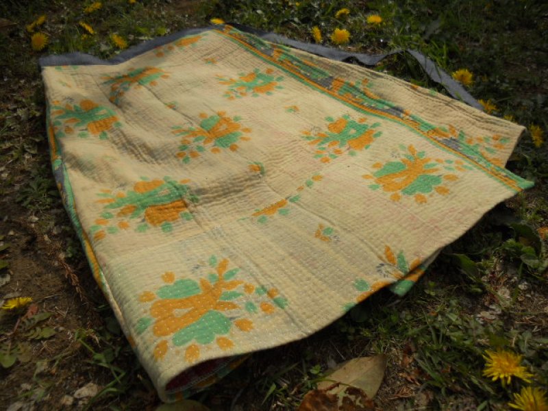 画像1: ラリーキルト　ラップスカート (1)