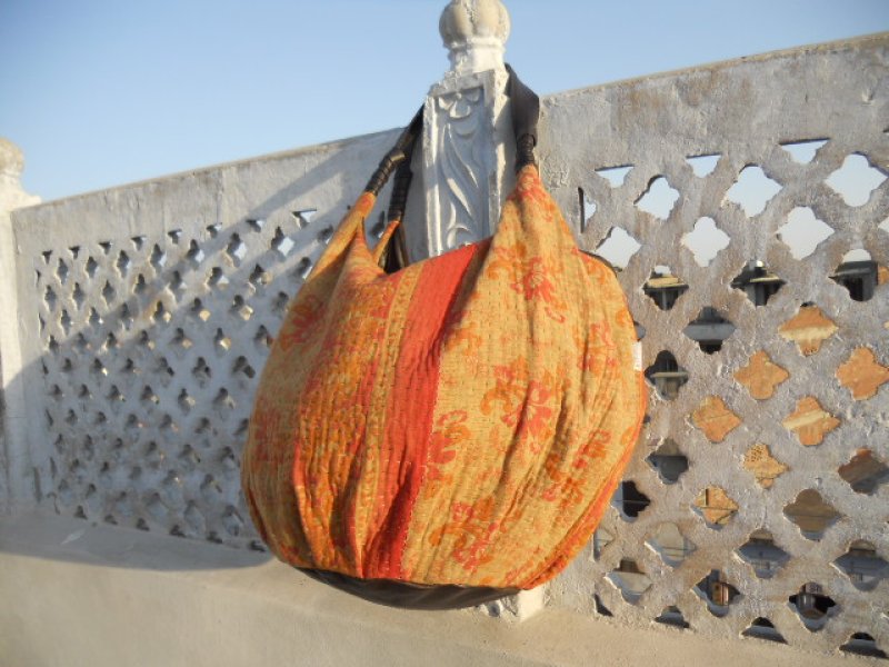 画像1: ラリーキルト　bigbag マザーズバック 刺し子 (1)