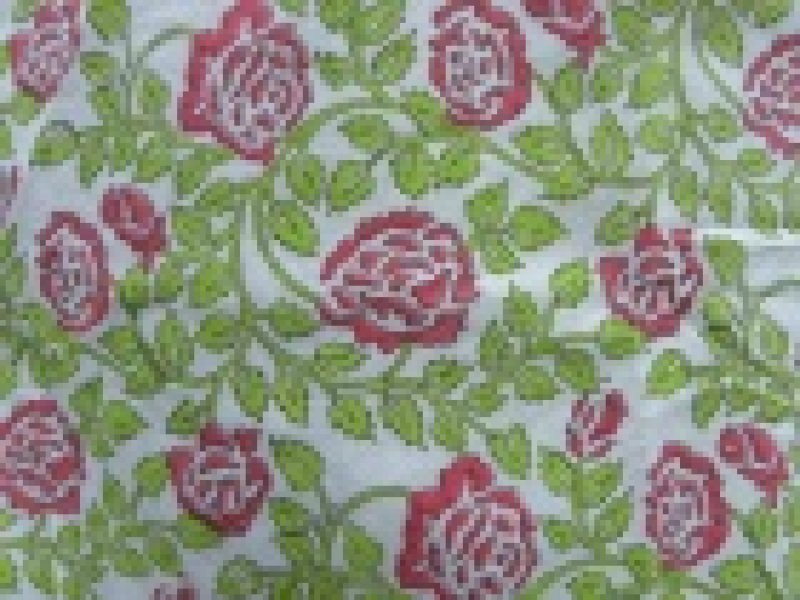 画像2: インド木版　サンガネール　マキシラップスカート (2)