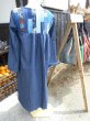 画像7: 草木染め パッチワーク デニムワンピース マキシ丈  ( 藍染 インディゴ 雪ん子 ) (7)