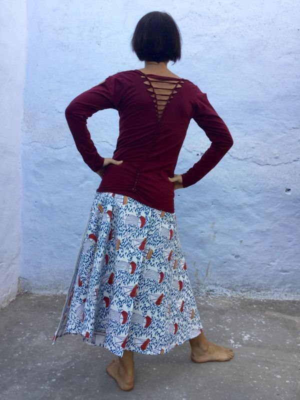 画像10: 超ストレッチ カッティングロングスリーブカットソー   (10)