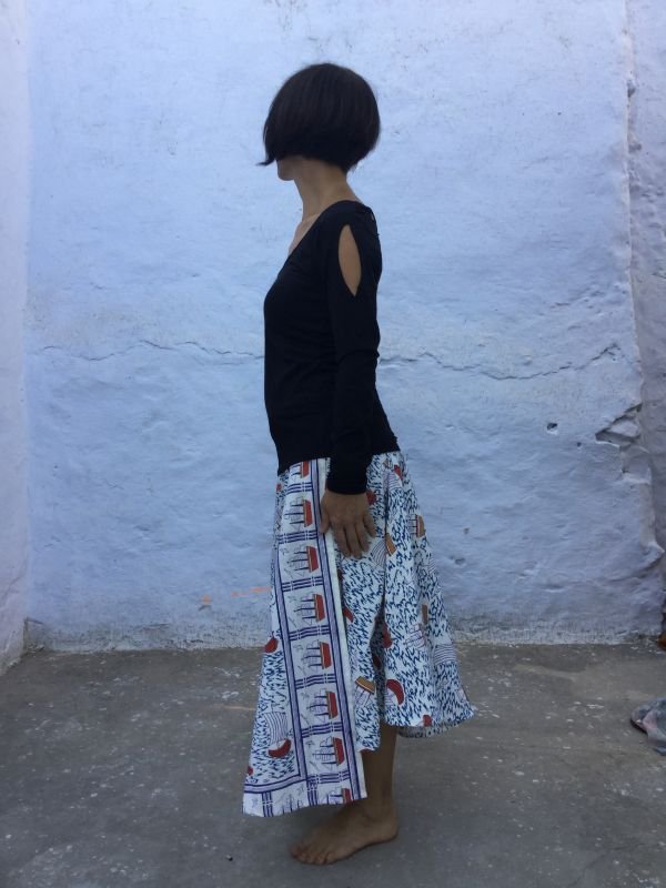 画像17: 超ストレッチ カッティングロングスリーブカットソー   (17)