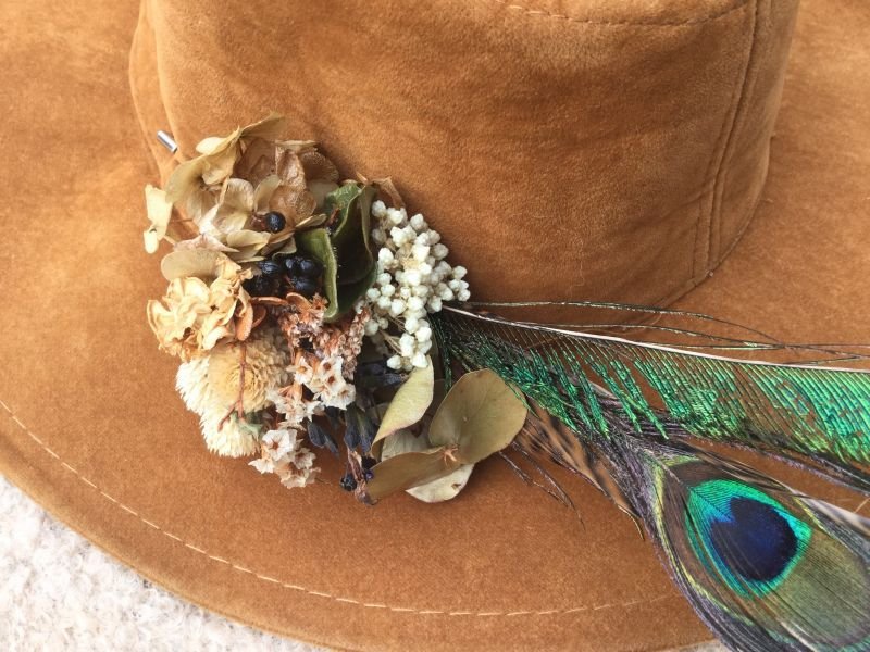 画像13: ドライフラワー x ワイルドフェザー ハットピン hatpin feathe dryflower (13)