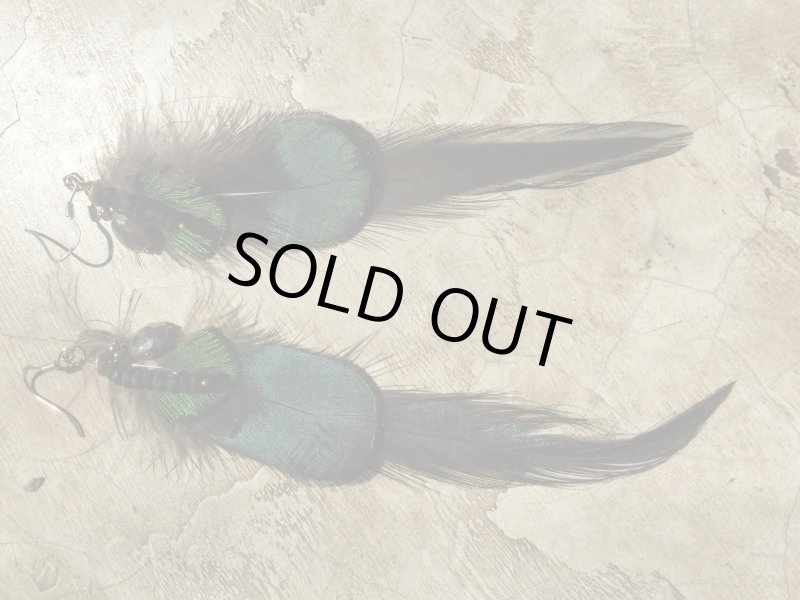 画像5: 天然石&羽根 自家製ピアス   Silver925フック handmade  (5)