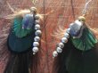 画像4: 天然石&羽根 自家製ピアス   Silver925フック handmade  (4)