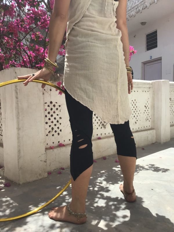 画像12: 2019  ガーゼアシンメトリーラップスカート ガーゼ巻きスカート (12)