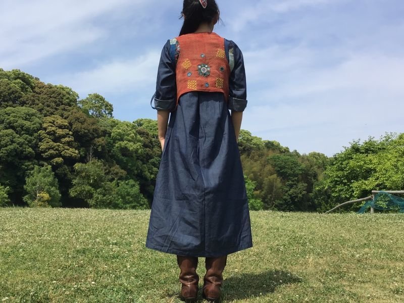 画像7: ショートベスト パキスタン ウール古布  2 (7)