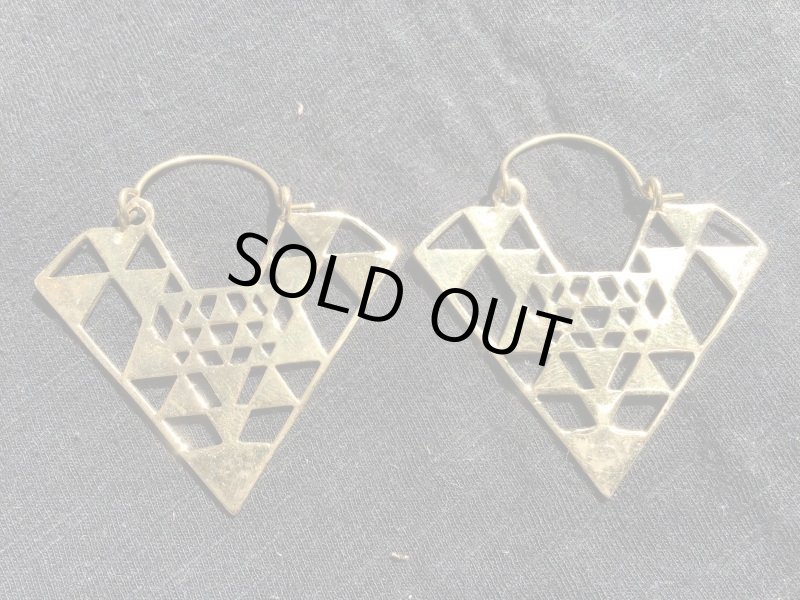 画像2: brass 真鍮トライバルピアス    (2)