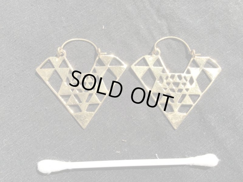 画像3: brass 真鍮トライバルピアス    (3)