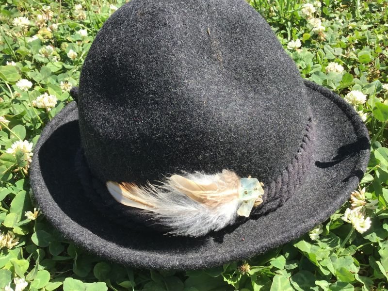 画像11: NEW! 天然石と羽根のハットピン✳︎ミネラル＆フェザー　ブローチ (11)