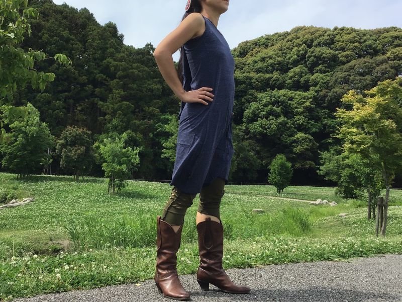 画像1: cotton100% ピクシーフード マキシワンピース ブラック