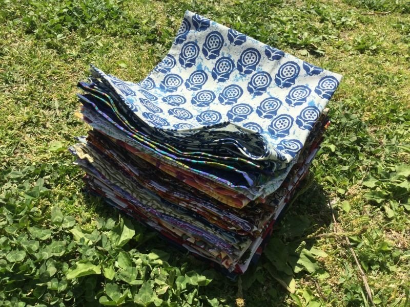 画像1: TrishuL オリジナル  ブロックプリントハンカチ 木版