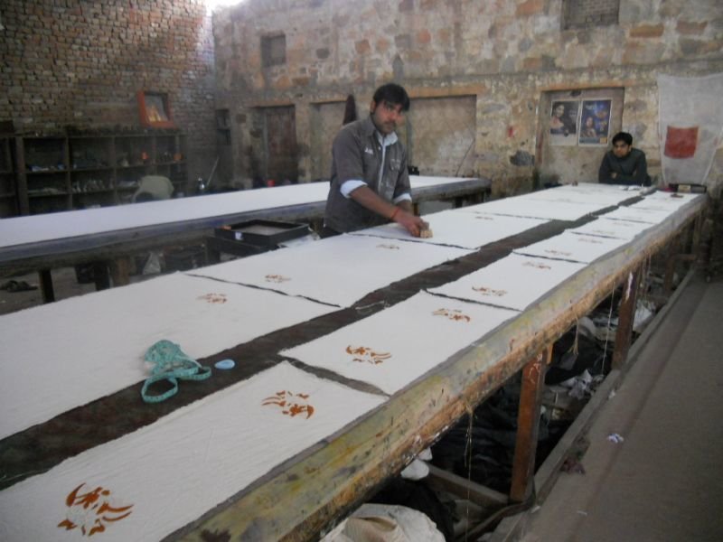 画像5: TrishuL オリジナル  ブロックプリントハンカチ 木版 (5)