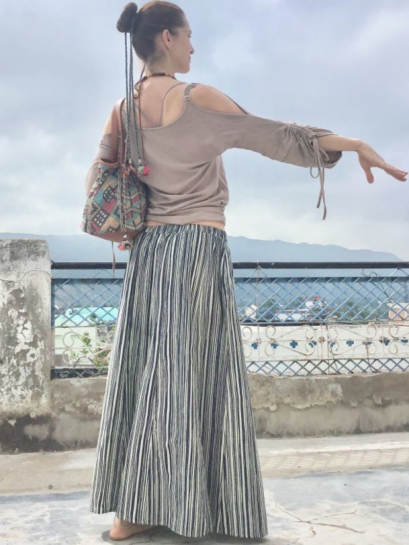 画像3: ブロックプリント サルエルパンツ ★アリババパンツ アラジンパンツ もんぺ インド綿100