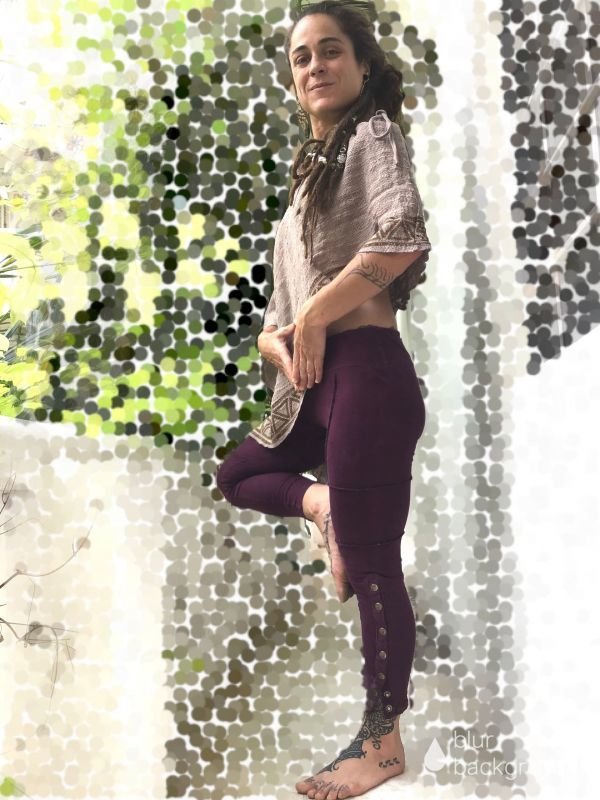 画像8: ざっくりコットン ポンチョ スカート 3ways ☆ブロックプリント ナチュラルコーデ yoga wear (8)