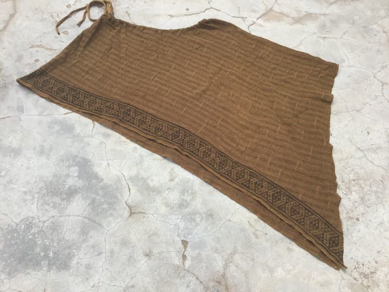 画像18: ざっくりコットン ポンチョ スカート 3ways ☆ブロックプリント ナチュラルコーデ yoga wear (18)