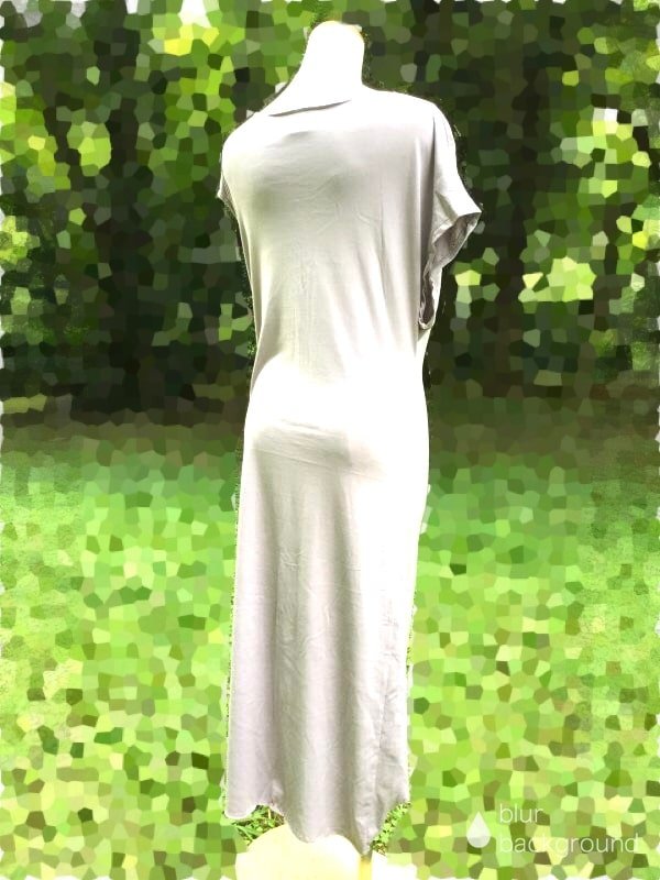 画像7: ドレープ　アシンメトリー　マキシ丈ワンピース　ラベンダー (7)