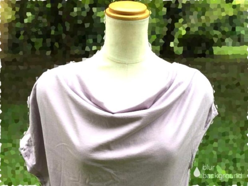 画像2: ドレープ　アシンメトリー　マキシ丈ワンピース　ラベンダー (2)