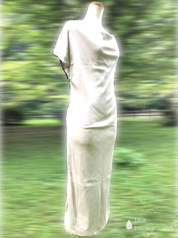 画像4: ドレープ　アシンメトリー　マキシ丈ワンピース　ベージュグレー (4)