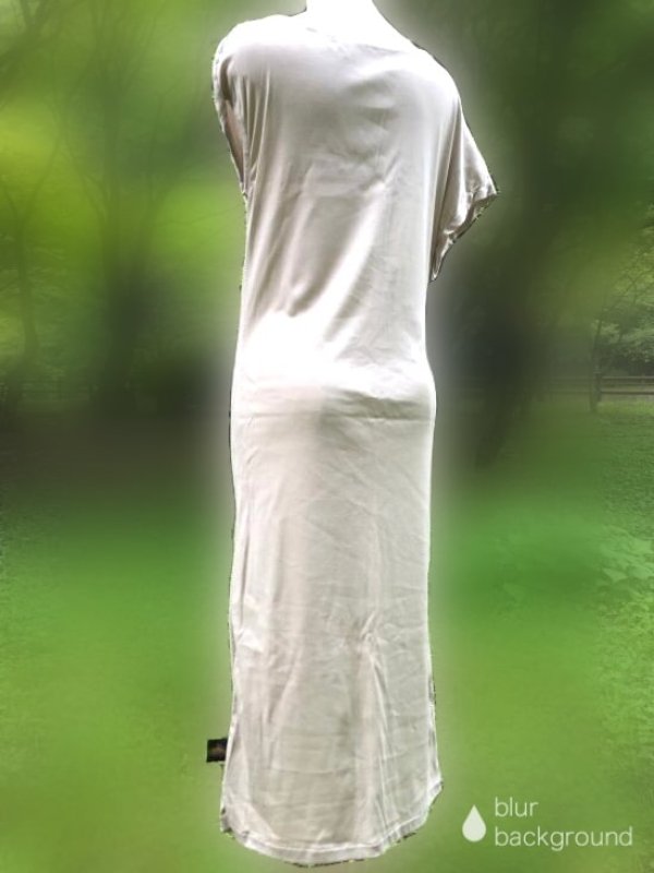 画像2: ドレープ　アシンメトリー　マキシ丈ワンピース　ベージュグレー (2)