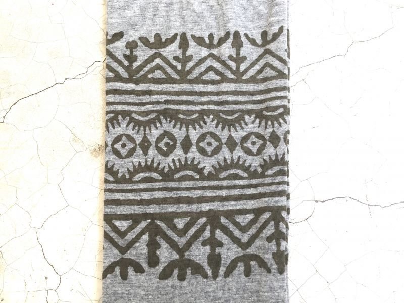 画像9: ブロックプリント キッズレギンス  120cmサイズ 杢グレー4デザイン⭐︎ 子供 レギンス (9)