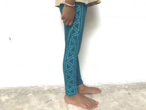 画像2: ブロックプリント キッズレギンス 110/130  ピーコック 4デザイン⭐︎ 子供 スパッツ