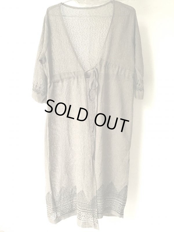 画像19: 残り少　ざっくりコットン ロングカーディガン ブロックプリント 4カラー ML サイズ ⭐︎ 羽織 (19)