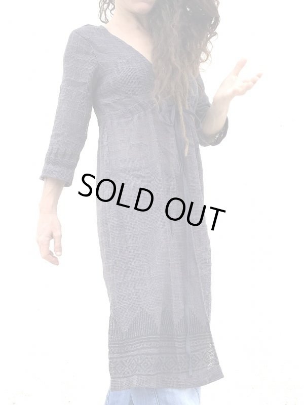 画像11: 残り少　ざっくりコットン ロングカーディガン ブロックプリント 4カラー ML サイズ ⭐︎ 羽織 (11)