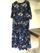 画像14: ブロックプリント ボタニカル ワンピース マキシ丈  ⭐︎ dabu 藍染 インディゴ バグルー 草木染 (14)