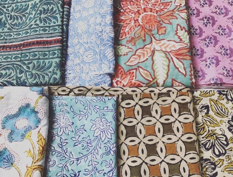 画像2: NEW! ブロックプリント ボタニカル ワンピース マキシ丈 ⭐︎木版プリント インド更紗