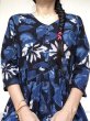 画像10: ブロックプリント ボタニカル ワンピース マキシ丈  ⭐︎ dabu 藍染 インディゴ バグルー 草木染 (10)