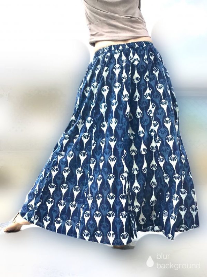 画像3: NEW! ブロックプリント ボタニカル ワンピース マキシ丈 ⭐︎木版プリント インド更紗