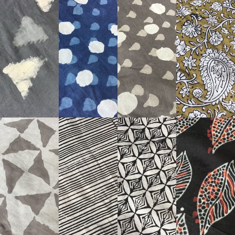 画像2: ブロックプリント x 綿麻 ワーク カーディガン☆ 羽織り4テキスタイル