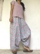 画像6: ブロックプリント サルエルパンツ ★アリババパンツ アラジンパンツ もんぺ インド綿100 (6)