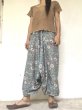 画像7: ブロックプリント サルエルパンツ ★アリババパンツ アラジンパンツ もんぺ インド綿100 (7)