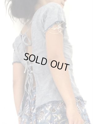画像3: リネン バック編み上げtee フリーサイズ☆linen 