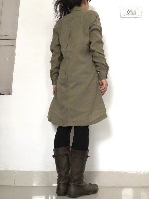 画像7: MLサイズ再入荷◎非暴力! Raw silk ローシルク シャツワンピース 2サイズ2カラー☆不殺生 シルク ベジタリアン