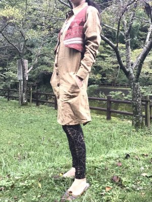 画像17: MLサイズ再入荷◎非暴力! Raw silk ローシルク シャツワンピース 2サイズ2カラー☆不殺生 シルク ベジタリアン