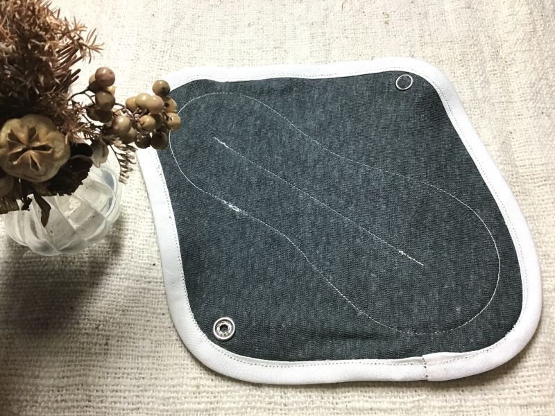 画像2: 布ナプキン　ライナー     オーガニックコットン　裏地ヘンプコットンカットソー生地 (2)