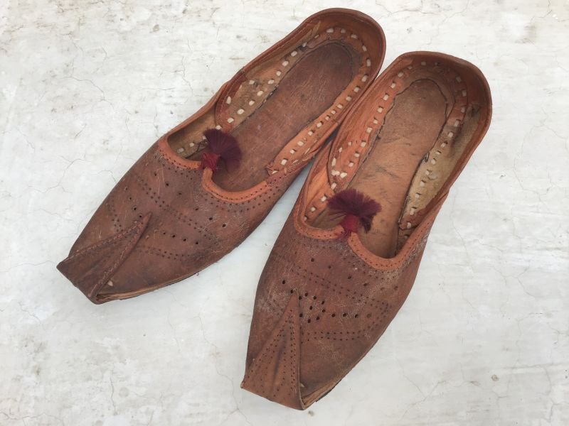 画像3: キャメル革フラットシューズ　★宮廷 パンプス サンダル (3)