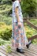 画像3: soma ブロックプリント マキシ丈ラップスカート ★ロングスカート 巻きスカート 木版プリント