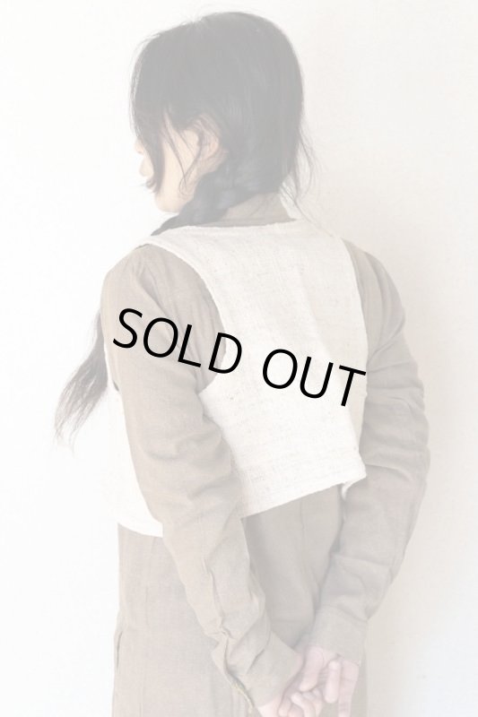 画像8: ショートベスト カディコットンxバンジャーラ ショートベスト★手紡ぎ手織り マハトマガンジー (8)