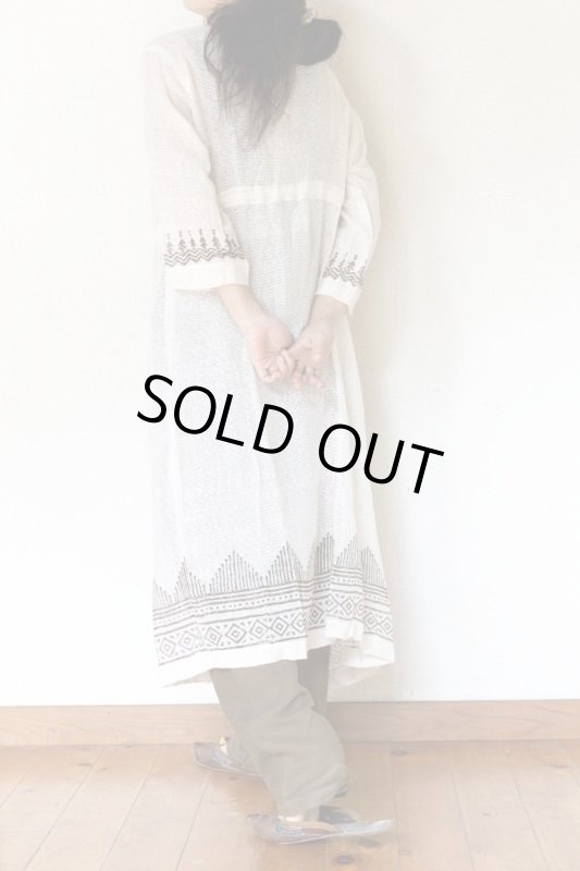 画像1: 残り少　ざっくりコットン ロングカーディガン ブロックプリント 4カラー ML サイズ ⭐︎ 羽織 (1)