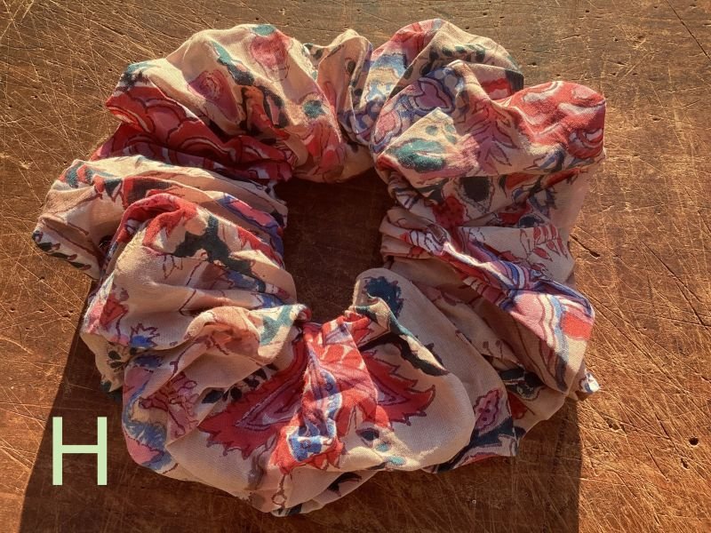 画像10: NEW !ブロックプリント ビッグシュシュ　 (10)