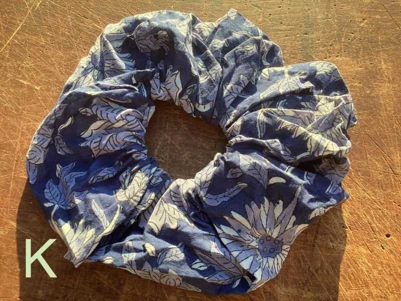 画像13: NEW !ブロックプリント ビッグシュシュ　 (13)