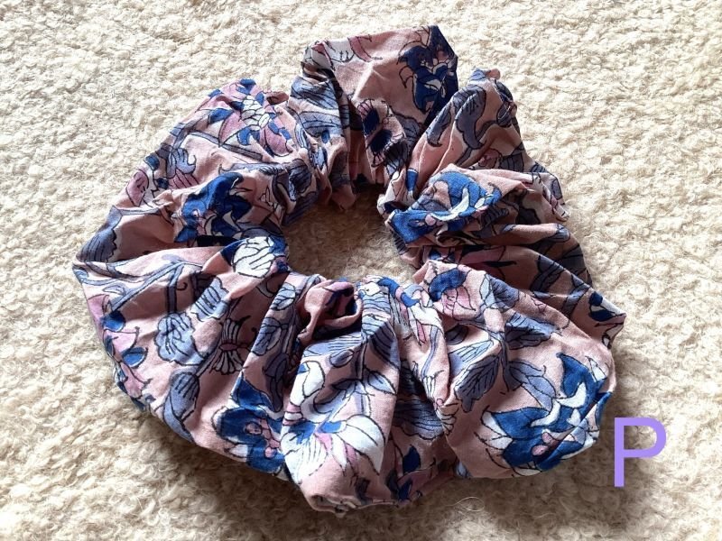 画像18: NEW !ブロックプリント ビッグシュシュ　 (18)