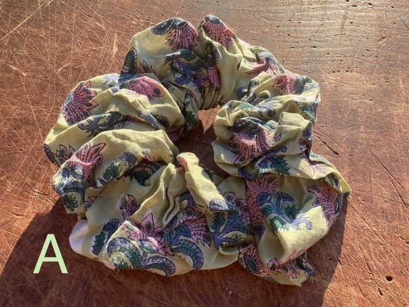 画像2: NEW !ブロックプリント ビッグシュシュ　 (2)