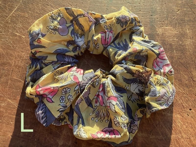 画像14: NEW !ブロックプリント ビッグシュシュ　 (14)