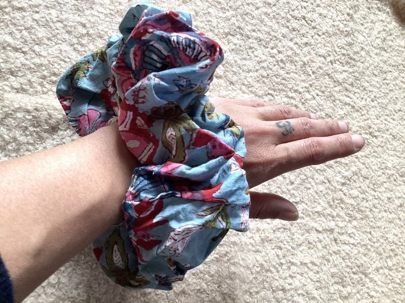 画像20: NEW !ブロックプリント ビッグシュシュ　 (20)