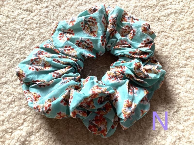 画像16: NEW !ブロックプリント ビッグシュシュ　 (16)